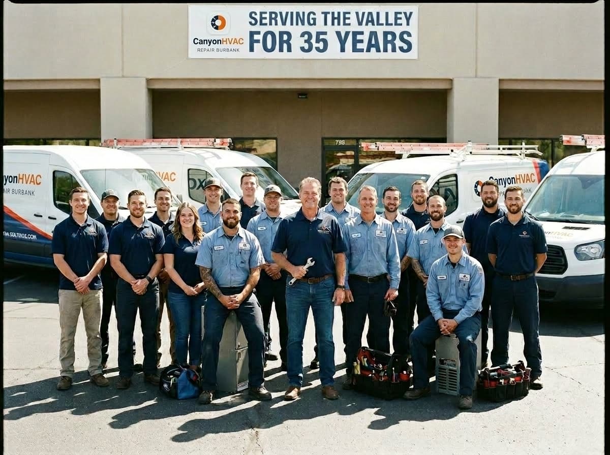 Canyon HVAC Repair Burbank team of professional technicians serving the San Fernando Valley